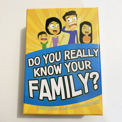 200 domande delle carte del gioco della carta del cartone della carta della famiglia 2,5&quot; *3.5»