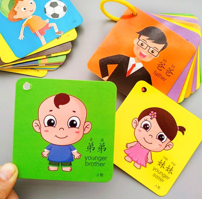 Il quadrato modella i flash card rigidi di istruzione dei bambini del cartone 2mm spessi
