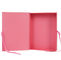 Il libro modella il contenitore di regalo magnetico stampato rosa del cartone con la decorazione del nastro