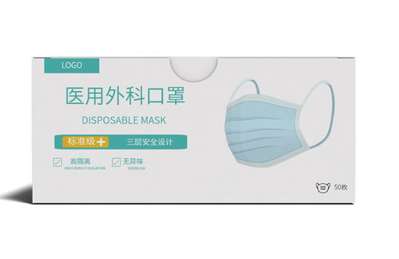 Scatola d'imballaggio 250gsm della maschera eliminabile biodegradabile di ROHS